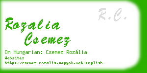 rozalia csemez business card